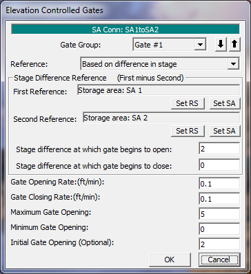 Elevation Controlled Gate Editor for Storage Area Connection