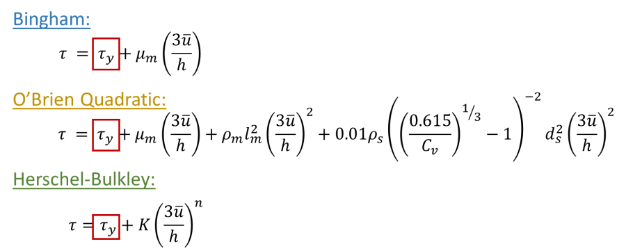 All of the non-geotechnical rheological models have a yield strength (tau_y) term.