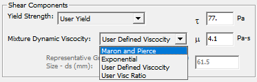 Methods available to compute sediment laden viscosity.