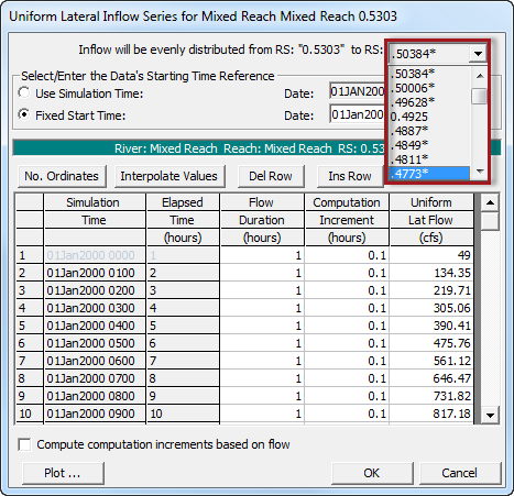 Uniform lateral flow series dialog.