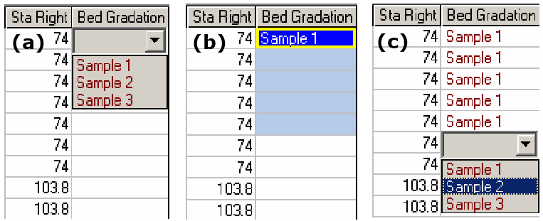 Illustration of process of associating sample templates with cross sections.