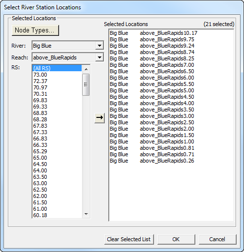 Selecting pass through nodes.