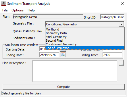 HEC-RAS adds the new geometry file to the project and it becomes available for future simulations.