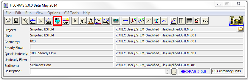 HEC-RAS Window.