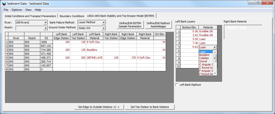 Defining layers and layer material types. Defining layers and layer material types.