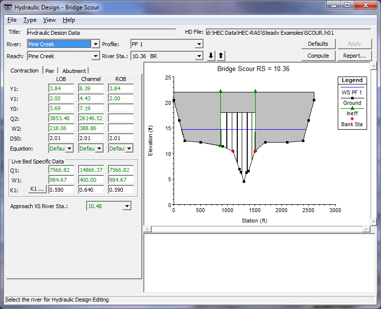 Entering Bridge Scour Data