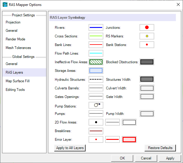 RAS Layer default symbology.