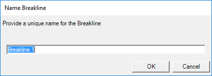 Breakline naming dialog.