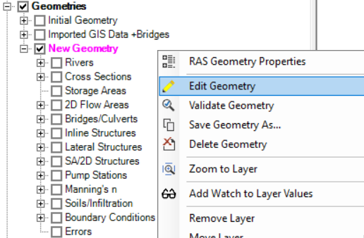 Edit a new Geometry, by right-clicking on the Geometry layer.