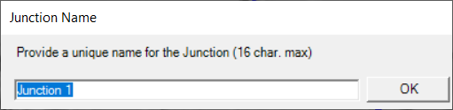 Provide a name for the new junction.