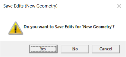 Save Edits confimation dialog.