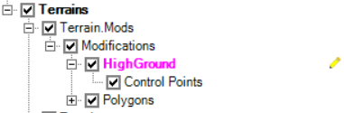 The 'HighGround' modification group type allows for adding profile lines.