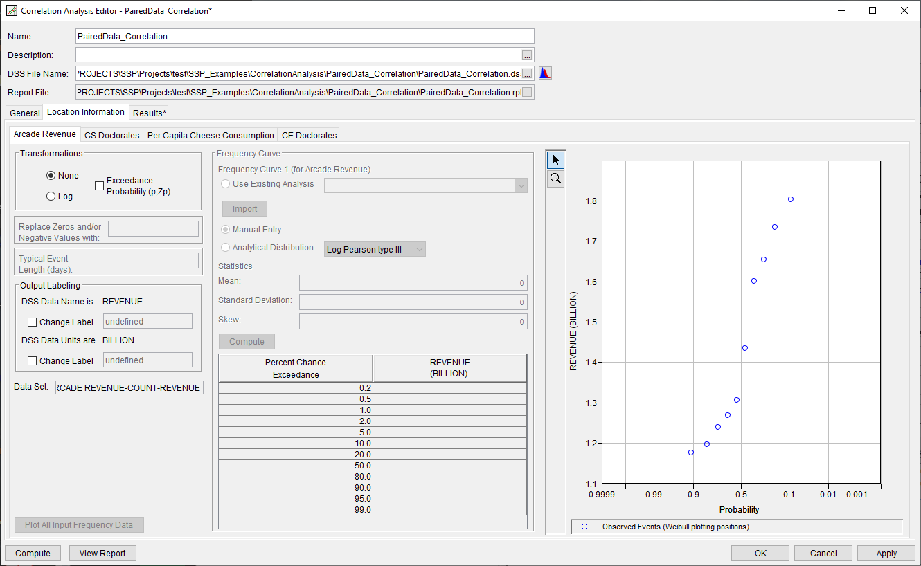 Figure 3. Arcade Revenue Location Information Tab