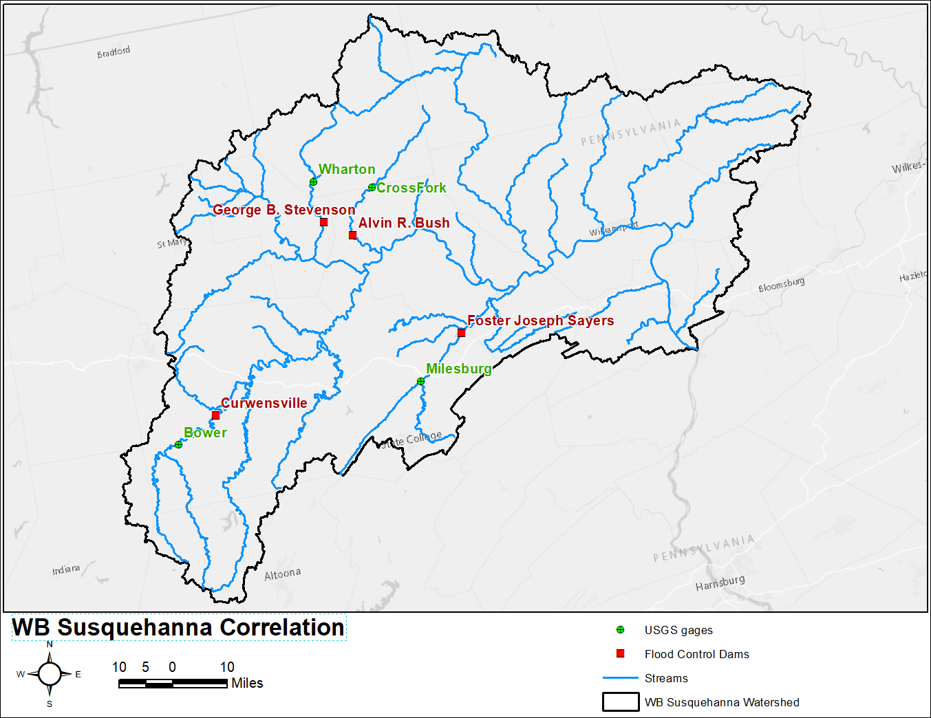 Figure 1. Stream Gage Locations