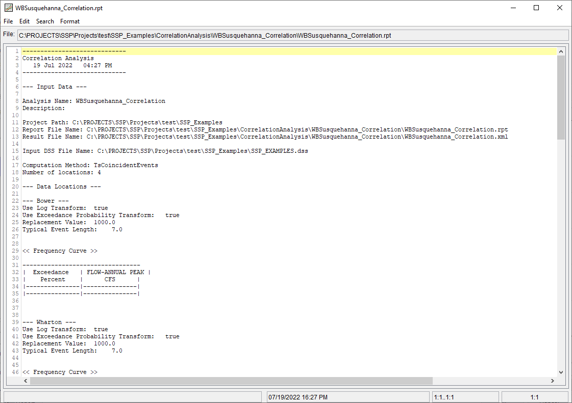 Figure 17. Report File