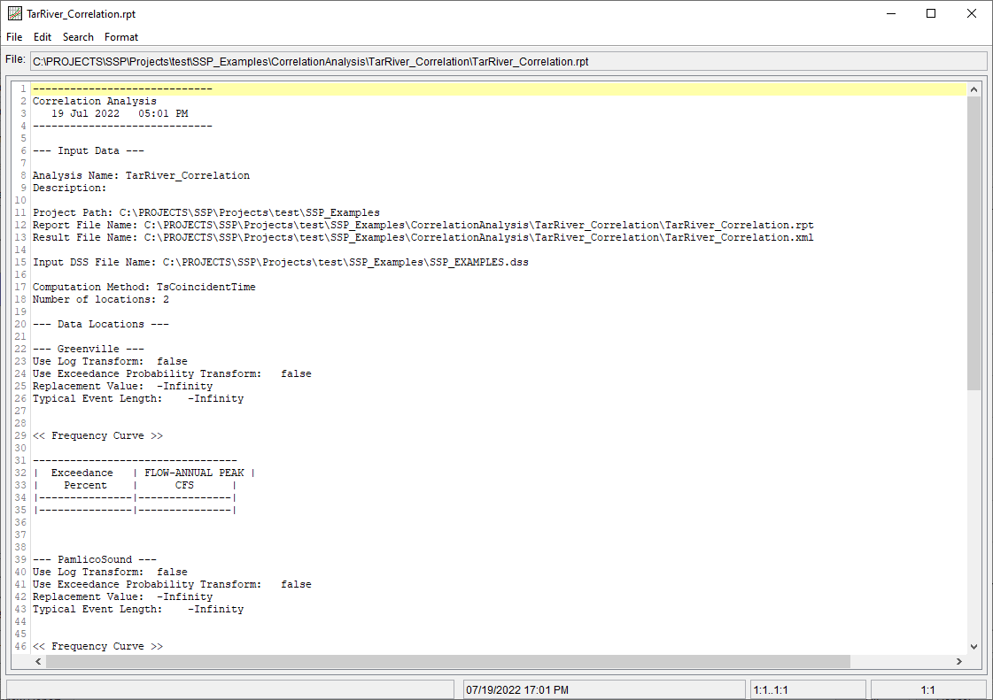 Figure 7. Report File