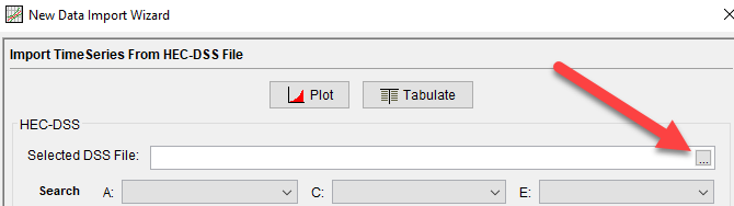 Figure 4. Selecting a DSS File