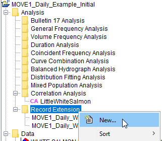 Creating a Record Extension Analysis