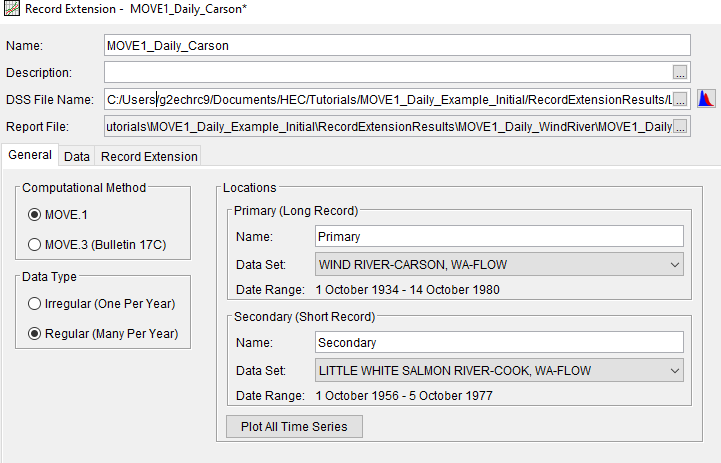 Initial Record Extension setup