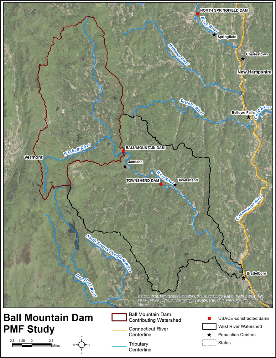 Ball Mountain Dam Location