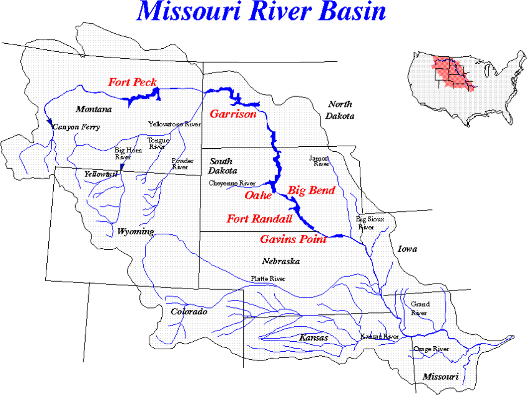 Mainstem Missouri River Dams (USACE, 2016)