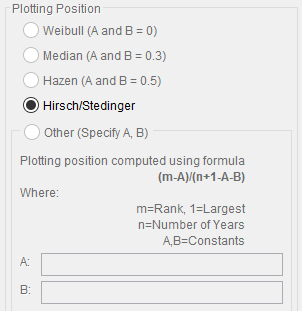 Figure 6. Plotting Position Options.