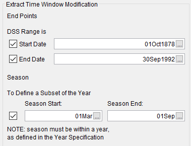 Figure 7. Time Window Modification Options.