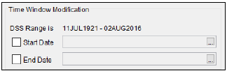 Figure 5. Time Window Modification Options.