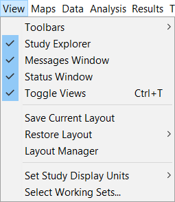 Figure 4. View Menu.