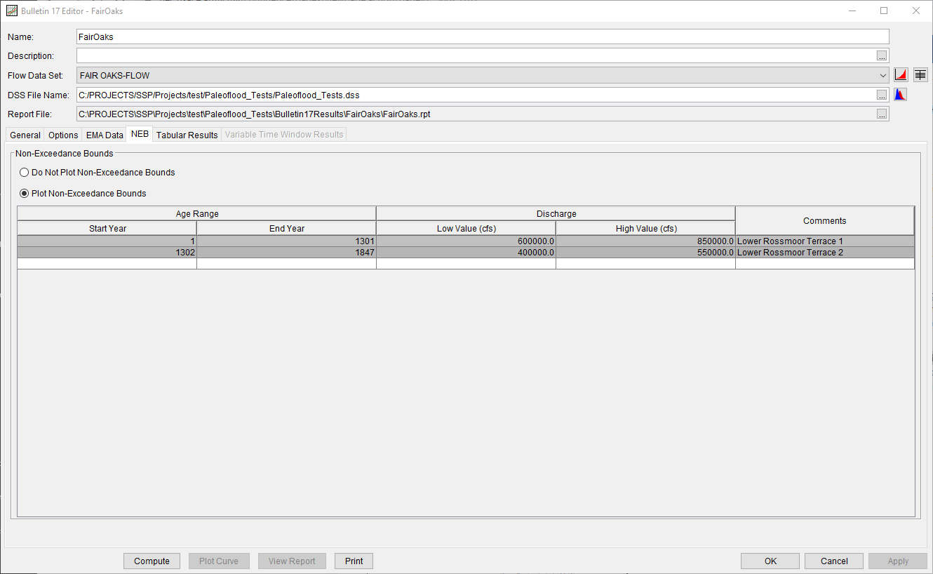 Figure 23. Bulletin 17 Editor with NEB Tab Selected.