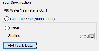 Figure 5. Year Specification Options.