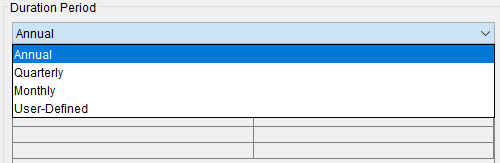 Figure 6. Duration Period Option.