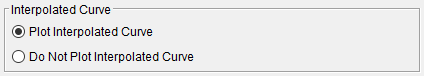 Figure 10. Interpolated Curve Plotting Options.