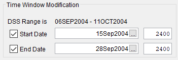 Figure 5. Time Window Modification Options.