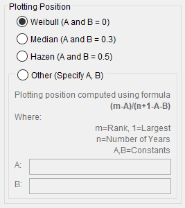 Figure 7. Plotting Position Options