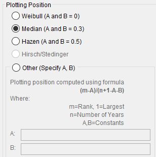 Figure 6. Plotting Position Options.