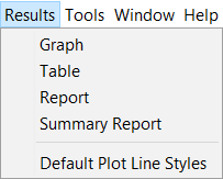 Figure 13. Results Menu.