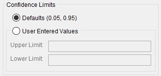 Figure 7. Confidence Limit Options.