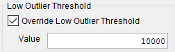 Figure 10. Low Outlier Threshold Options.