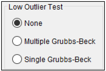 Figure 4. Low Outlier Test Options.