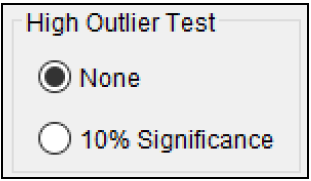 Figure 5. High Outlier Test Options.