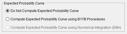 Figure 3. Expected Probability Curve Options.