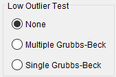 Figure 6. Low Outlier Test Options.