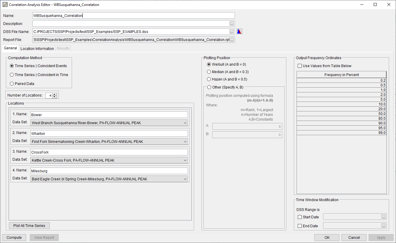 Correlation Analysis Editor