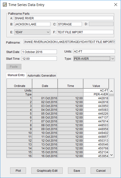 Figure 17. Text File Data Import.