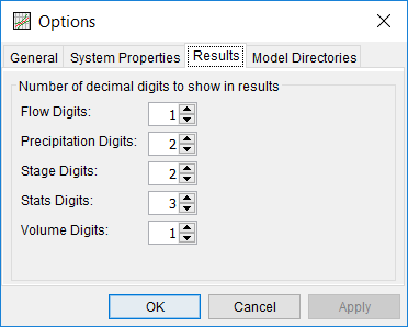 Figure 16. Dialog for Controlling the Number of Decimal Digits Shown in Result Tables and Reports.