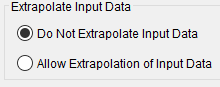 Figure 2. Extrapolate Input Data Options.