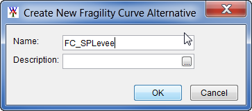 Create New Fragility Curve Alternative Dialog