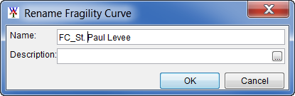 Rename Fragility Curve Dialog