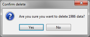 Confirm delete dialog box.
